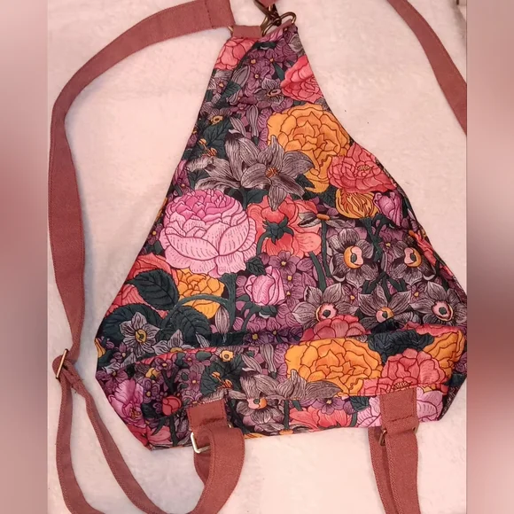 Floral Multi-Color Backpack/Sling Bag - Picture 2 of 6